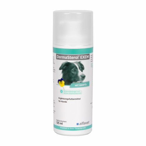 DermaSterol Exem 125ml für Hunde bei Haarausfall und Dermatose von alfavet