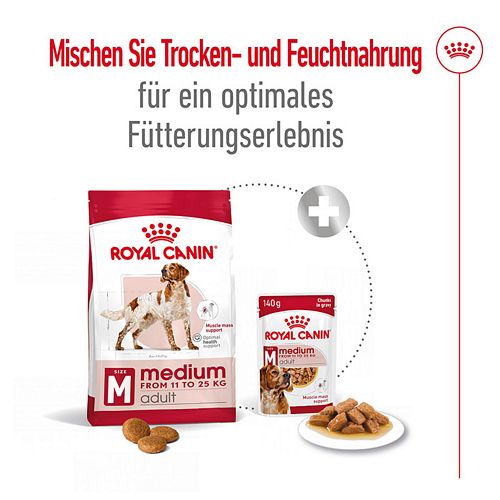 Royal Canin MEDIUM Adult Trockenfutter für mittelgroße Hunde 10kg