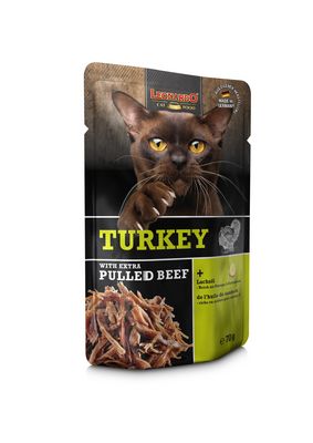 Leonardo - Katzenfutter - TURKEY + extra pulled Beef - 16 x 70 g