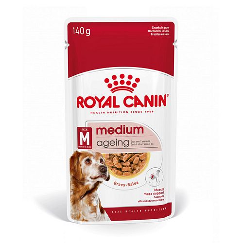 Royal Canin MEDIUM AGEING 10+ Nassfutter für ältere mittelgroße Hunde - VOLLE VE - 10 x 140 g