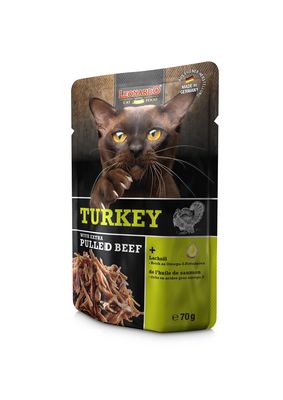 Leonardo - Katzenfutter - TURKEY + extra pulled Beef - 16 x 70 g