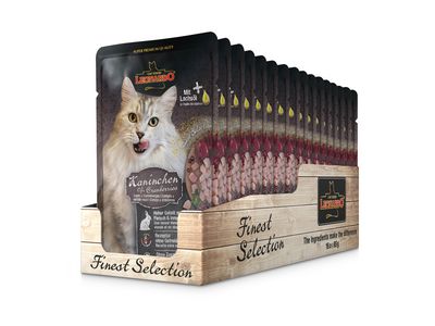 Leonardo - Katzenfutter - Finest Selection - KANINCHEN & CRANBERRIES - 16 x 85 g