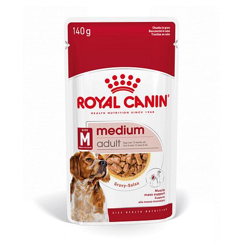 Royal Canin MEDIUM Adult Nassfutter für mittelgroße Hunde 10 x 140g