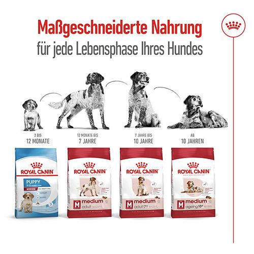 Royal Canin MEDIUM Adult 7+ Trockenfutter für ältere mittelgroße Hunde 15kg