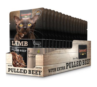 Leonardo - Katzenfutter - LAMB + extra pulled Beef - 16 x 70 g