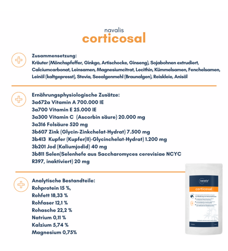 Navalis - CORTICOSAL Pellets - Pferd - 1 kg