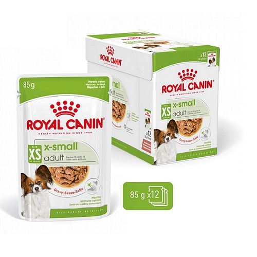 Royal Canin X-SMALL ADULT - Nassfutter für sehr kleine Hunde - 12 x 85 g