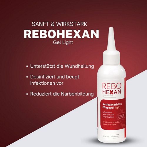 reboVet - ReboHexan - ANTIBAKTERIELLES PFLEGEGEL - LIGHT - 100 ml